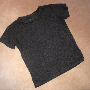 Zumiez Zine xs charcoal ribbed Favorite tee slight crop